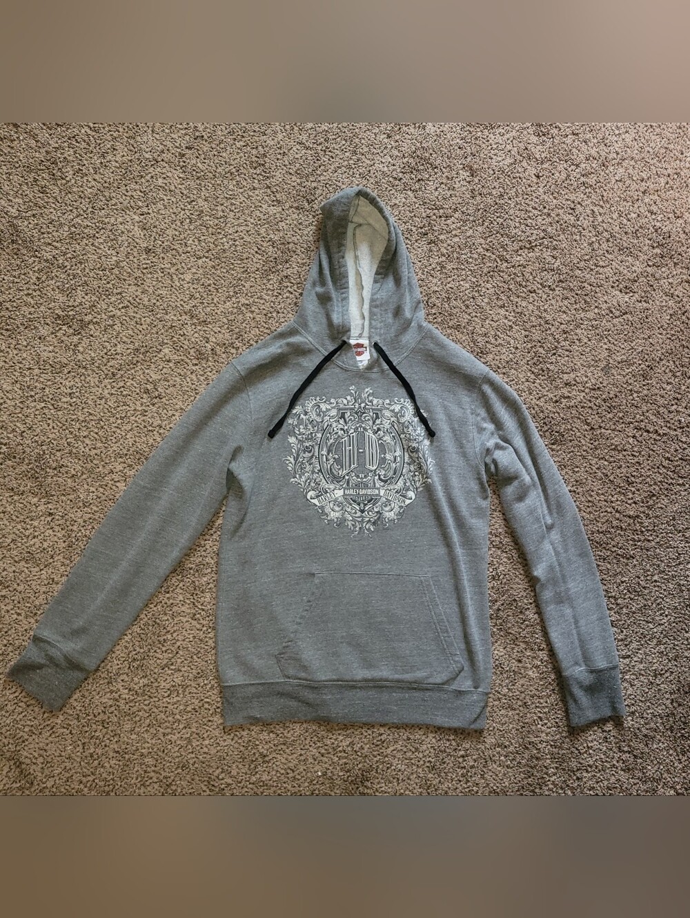 Womens Harley Davidson Hooded Pullover Sweatshirt Size Large